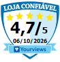 Loja confiável — avaliação 4,7 de 5